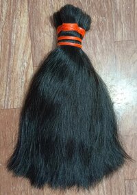 Black Double Drawn Human Hair