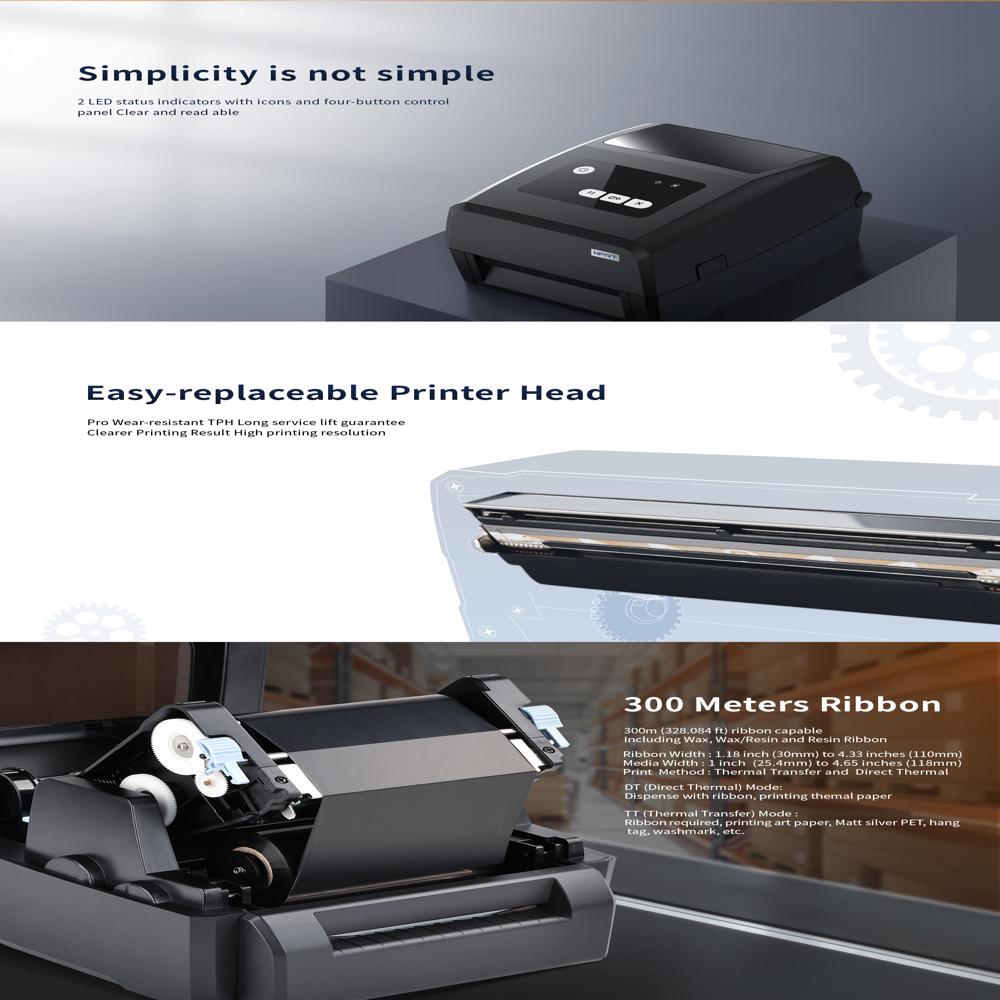 HPRT Thermal Transfer Barcode Printer HT 830