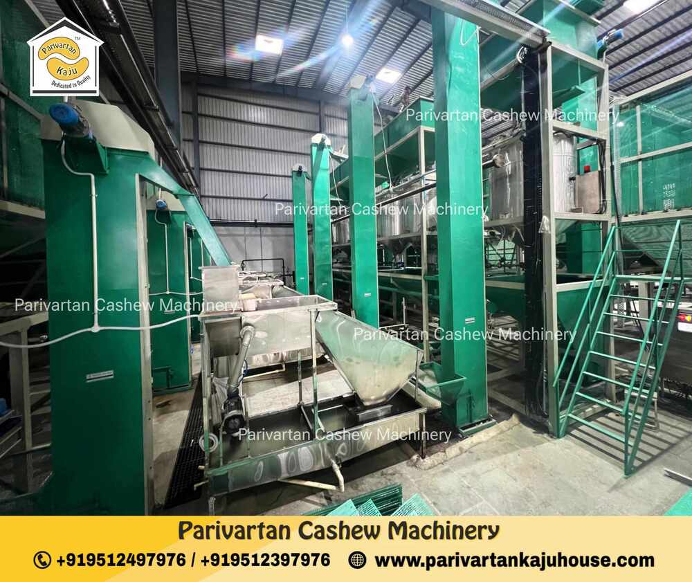 पूरी तरह से स्वचालित काजू प्रसंस्करण मशीनरी संयंत्र