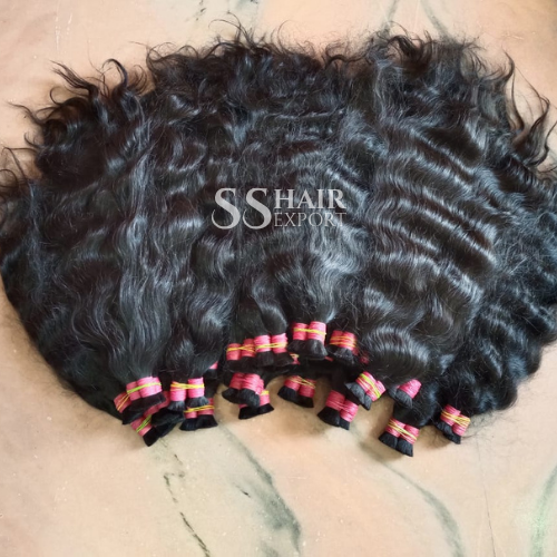 Bulk Human Hair Extensions Braids Indian Natural Weaving 20in Light Brown