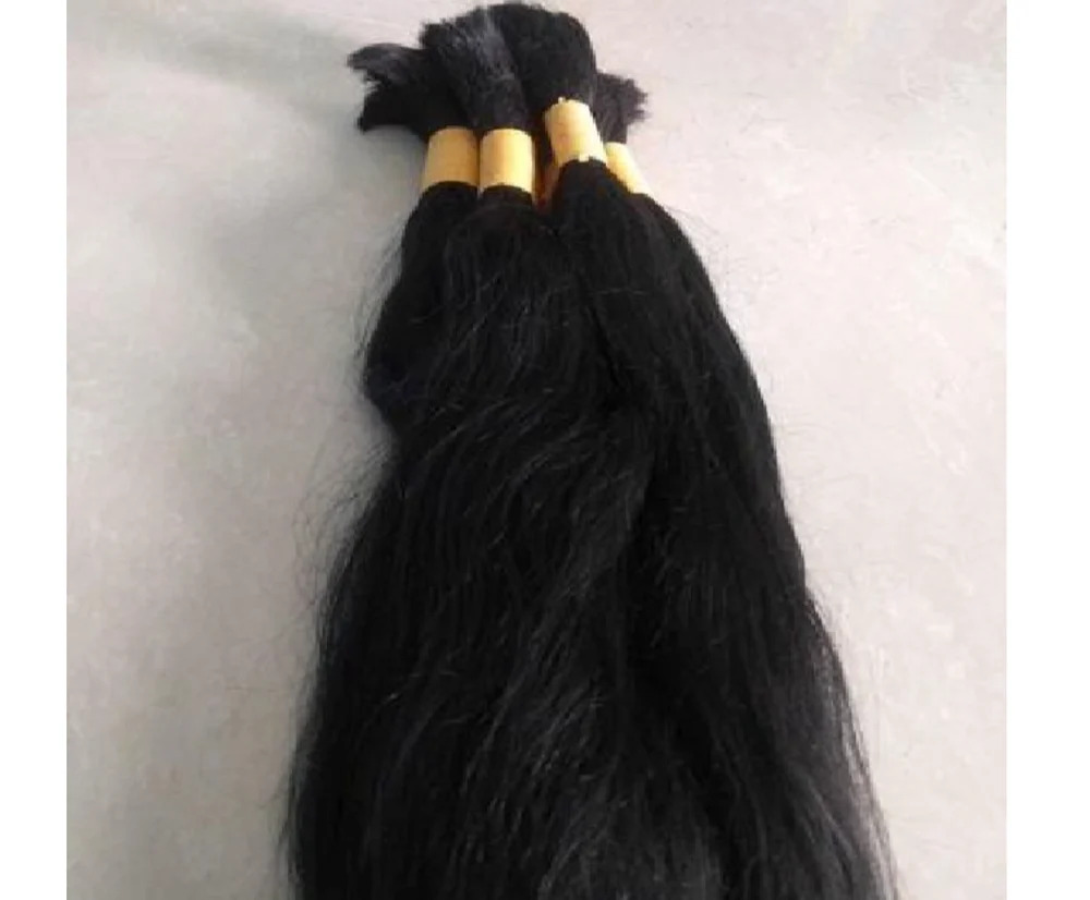 Bulk Human Hair Extensions Braids Indian Natural Weaving Light Brown