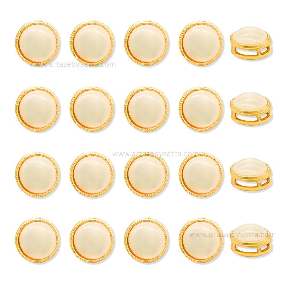 Round Meenakari Kundan Beads | Size : 12mm | Qty : 12pcs