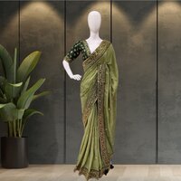 HEAVY VICHITRA SILK SAREE