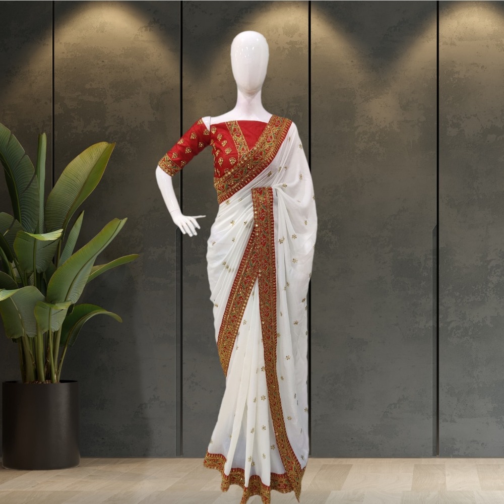 HEAVY VICHITRA SILK SAREE