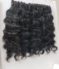Indian Raw Temple Virgin Human Hair Natural Wavy, Length: 20 inch