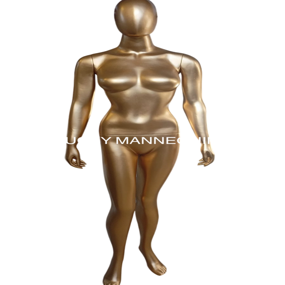 female golden mannequins