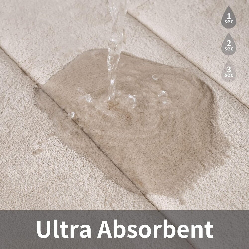 Memory Foam Bathroom Mat Non-Slip Rapid Water Absorption Super Soft Velvet Doormat
