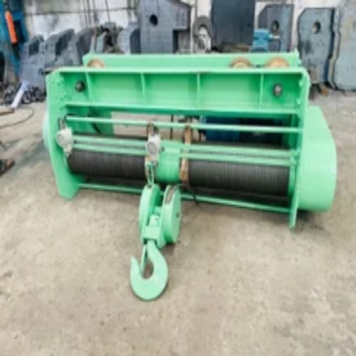 3 Ton Flame Proof Type Wire Rope Hoist Eot Caren - Color: Green