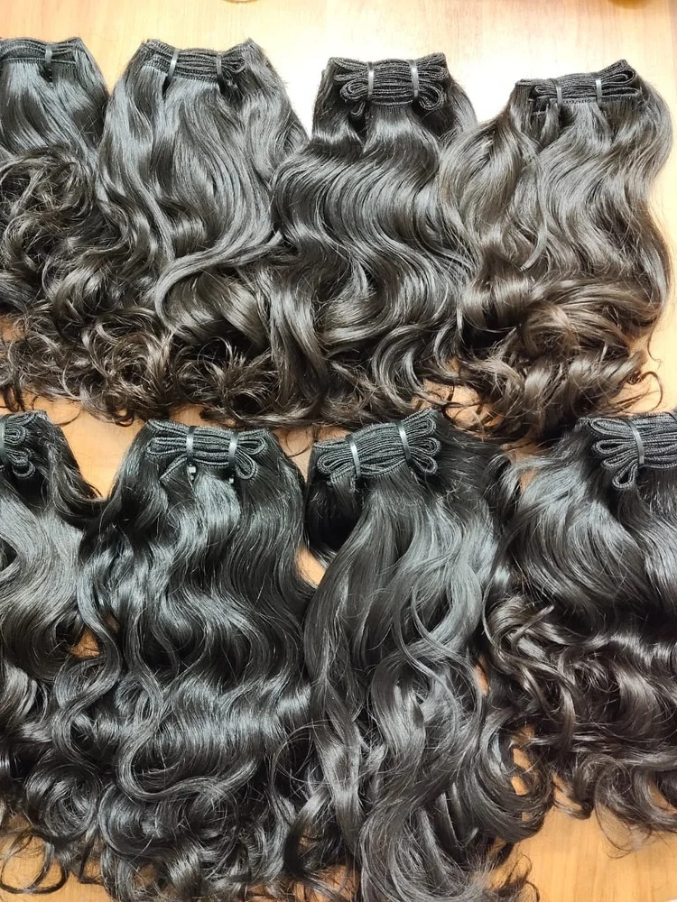 NATURAL RAW INDIAN TEMPLE VIRGIN HUMAN HAIR, Length: 30 inch