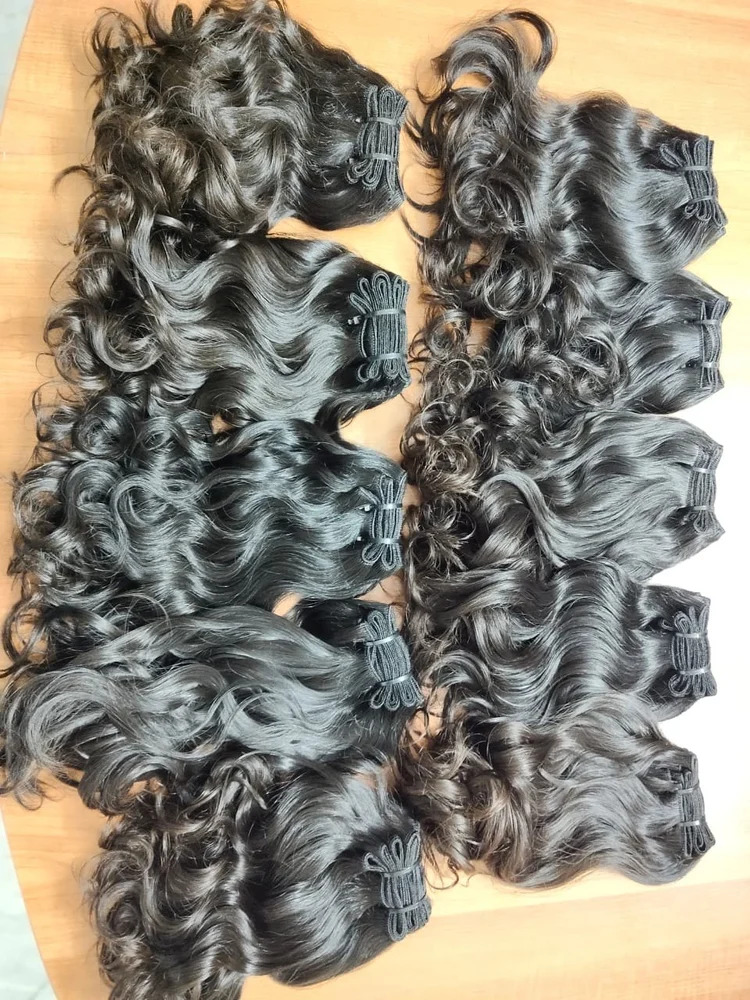 NATURAL RAW INDIAN TEMPLE VIRGIN HUMAN HAIR, Length: 30 inch