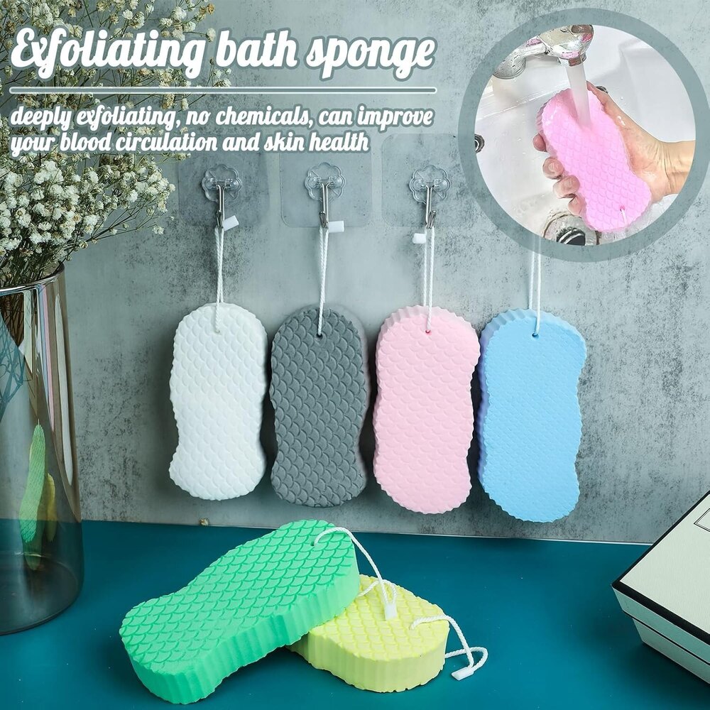 Baby Bath Sponge Soft Exfoliator 3D Bath Sponge Scrubber