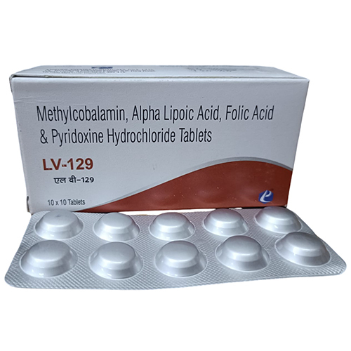 Methylcobalamin Alpha Lipoic Acid Folic Acid And Pyridoxine Hydrochloride Tablets 129 Mg - Drug Type: General Medicines