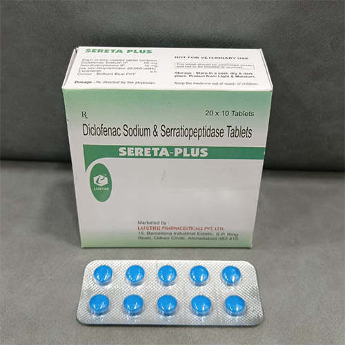 Diclofenac Sodium And Serratiopeptidase Tablets - Drug Type: General Medicines