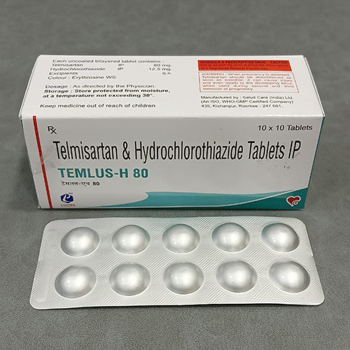 Telmisartan And Hydrochlorothiazide Tablets IP 80 mg