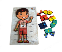 Body Parts Puzzle Kit Wooden Educational Learning Puzzle Board