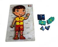 Body Parts Puzzle Kit Wooden Educational Learning Puzzle Board