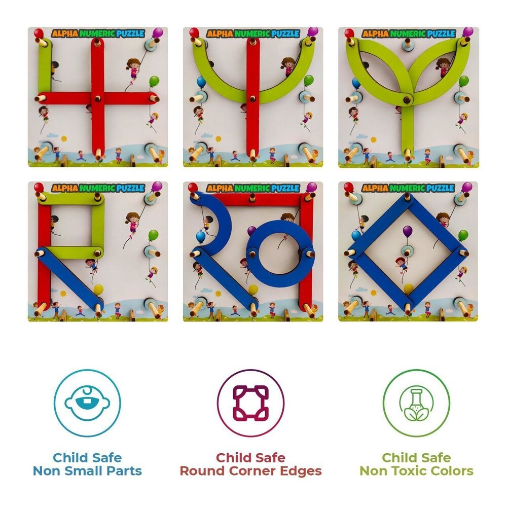 Alpha Numeric Puzzle - Color: Colorful