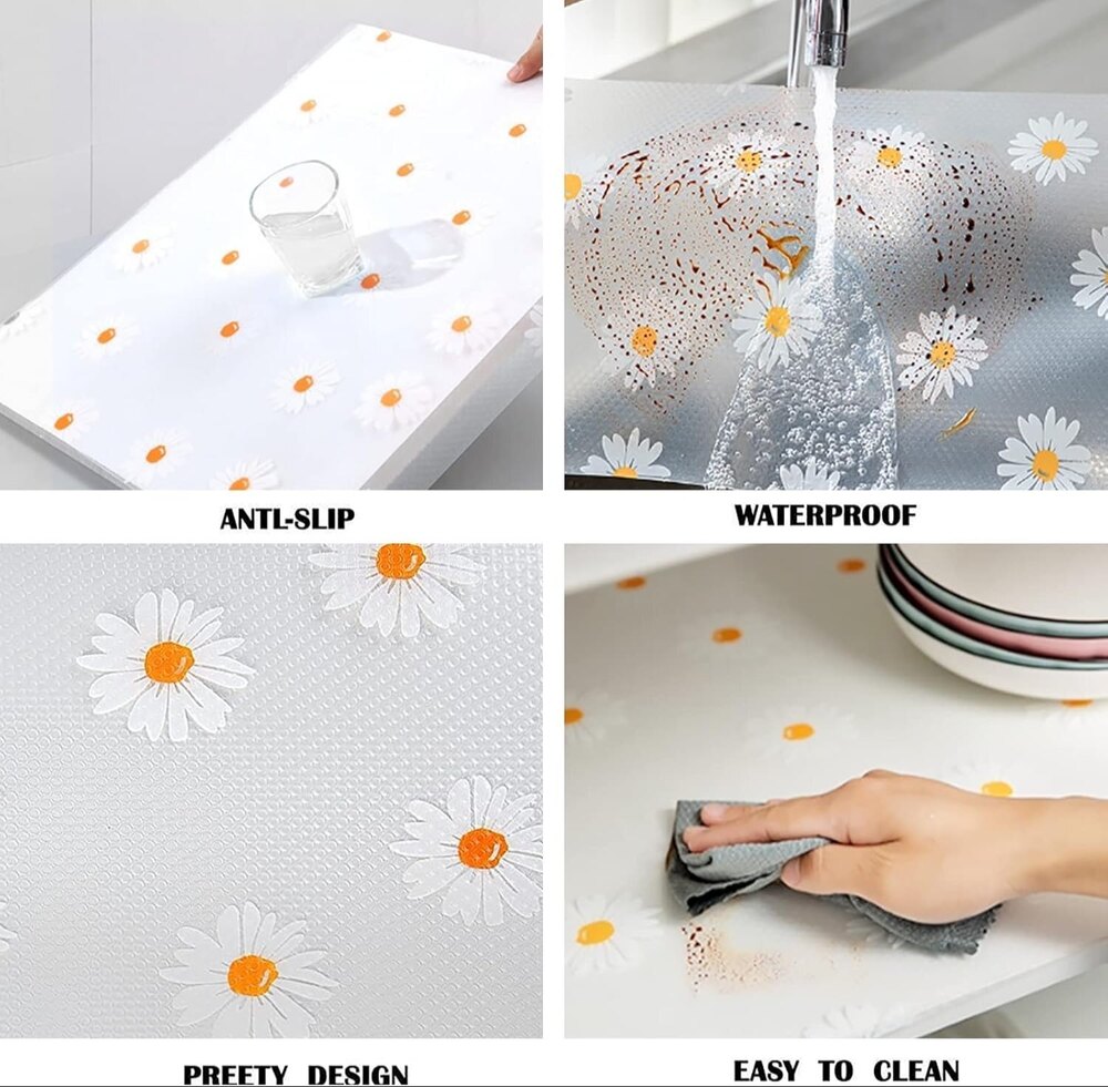 Anti Slip Eva Mat Waterproof Drawer Mat Non Adhesive Shelf Liners for Kitchen Cabinet Refrigerator