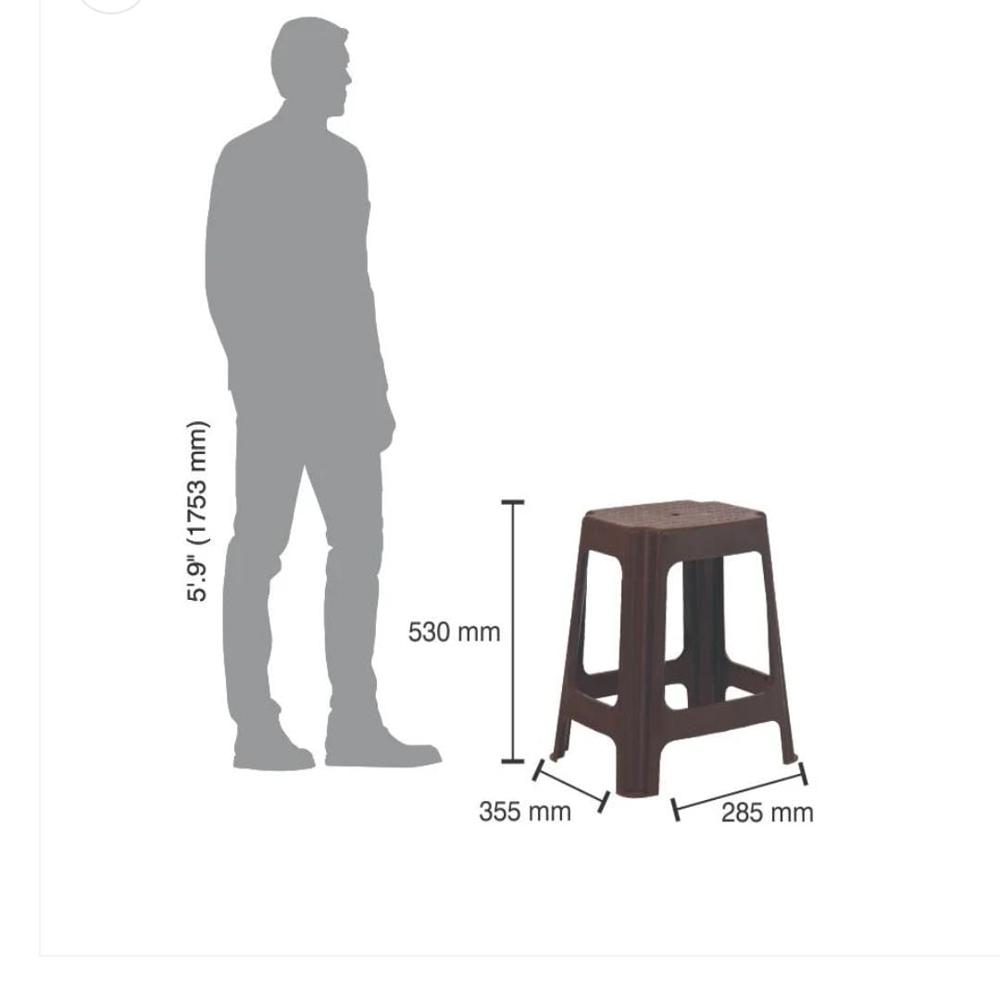 Italica Model No 971 Stool - Plastic, Standard Size, Modern Appearance | Durable, Eco-friendly, Polished Finish, Versatile Use