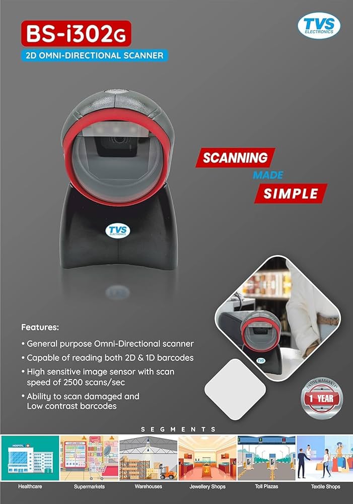 TVS Barcode Printer BS-i302g