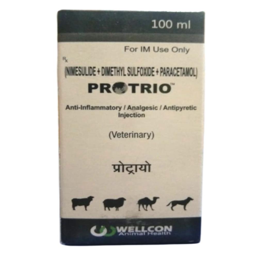 PROTRIO Nimesulide+Dimethyl Sulfoxide+Paracetamol 100ml Injection