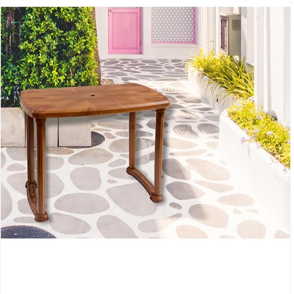 Italica 2003 Rectangular Dining Table - Wooden Material, Smooth Finish, Brown Color | Eco-friendly, Handmade, Protective Coating, High Durability