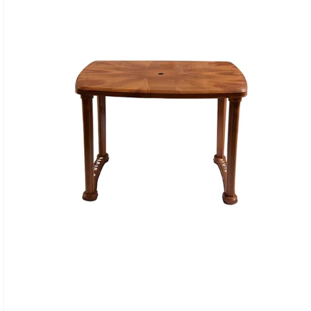 Italica 2003 Rectangular Dining Table - Wooden Material, Smooth Finish, Brown Color | Eco-friendly, Handmade, Protective Coating, High Durability