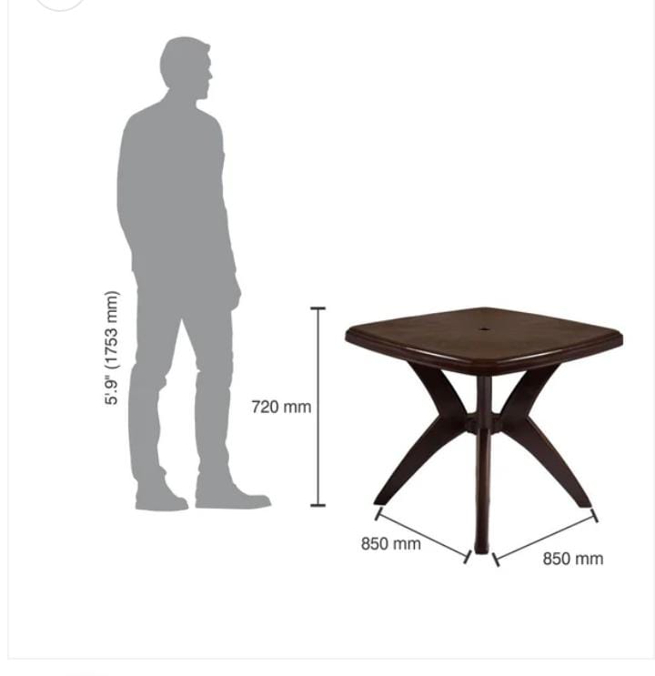 ITALICA 2010 SQUARE CENTER LEG TABLE 