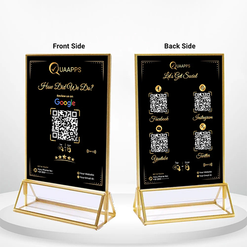 15cm X 23cmx6.5cm Acrylic Create Your Own Google Review Scanner Stand