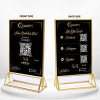 Quaapps Acrylic Google Review & Triple Social Media Scanner Stand