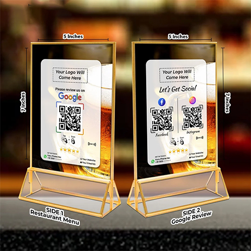 Quaapps 7x5inch Social Media QR Scanner Standee