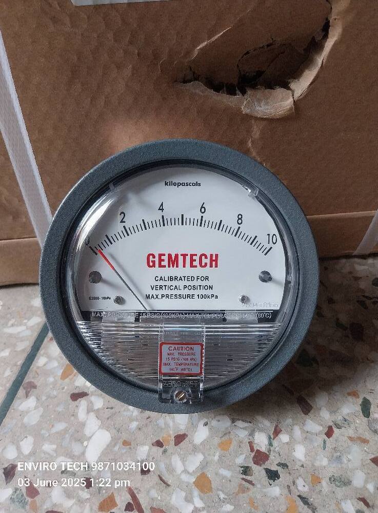 GEMTECH OMEGA DIFFERENTIAL PRESSURE GAUGE IN Sanjay Memorial Industrial Estate Faridabad