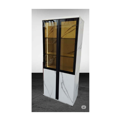 Modern Glass Display Cabinet with LED