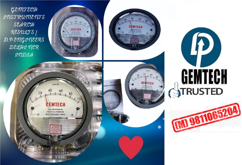 GEMTECH Differential Pressure Gauge By Noida Uttar Pradesh