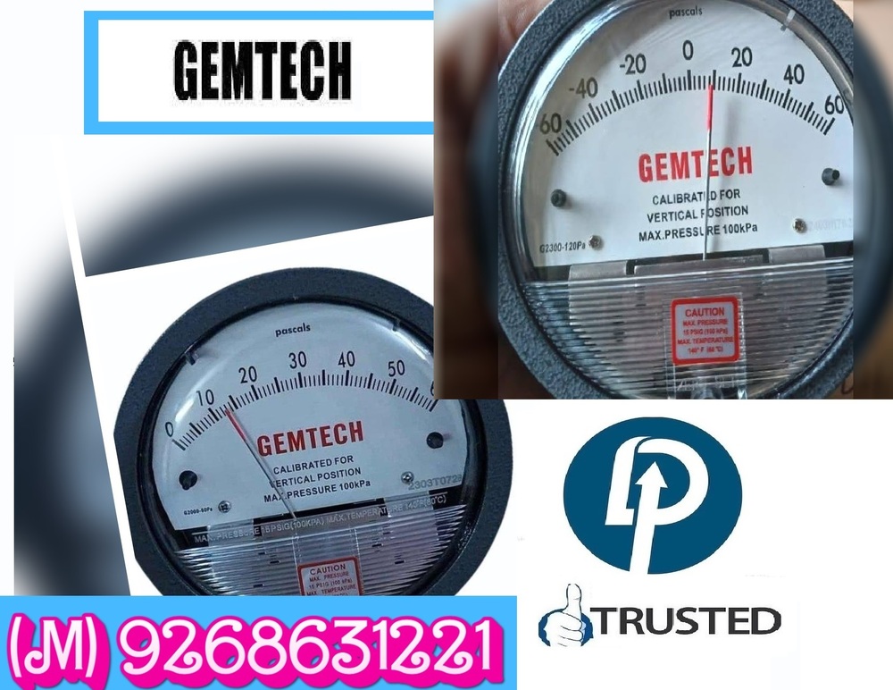 GEMTECH Differential Pressure Gauge By Noida Uttar Pradesh
