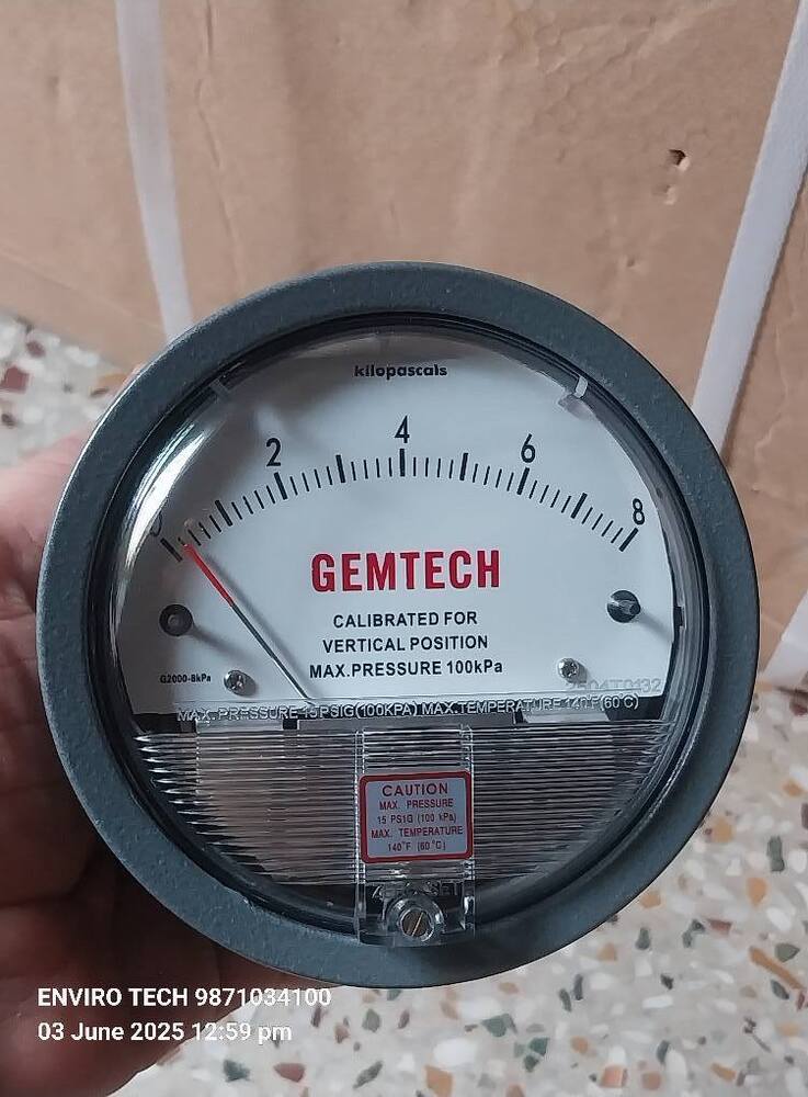 GEMTECH Differential Pressure Gauge Dealers Near Dr BL Kapur Memorial Hospital