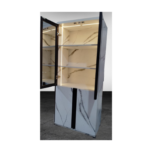 Modern Glass Display Cabinet with LED