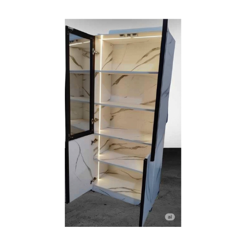 Modern Glass Display Cabinet with LED