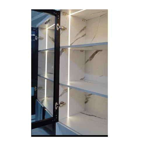 Modern Glass Display Cabinet with LED