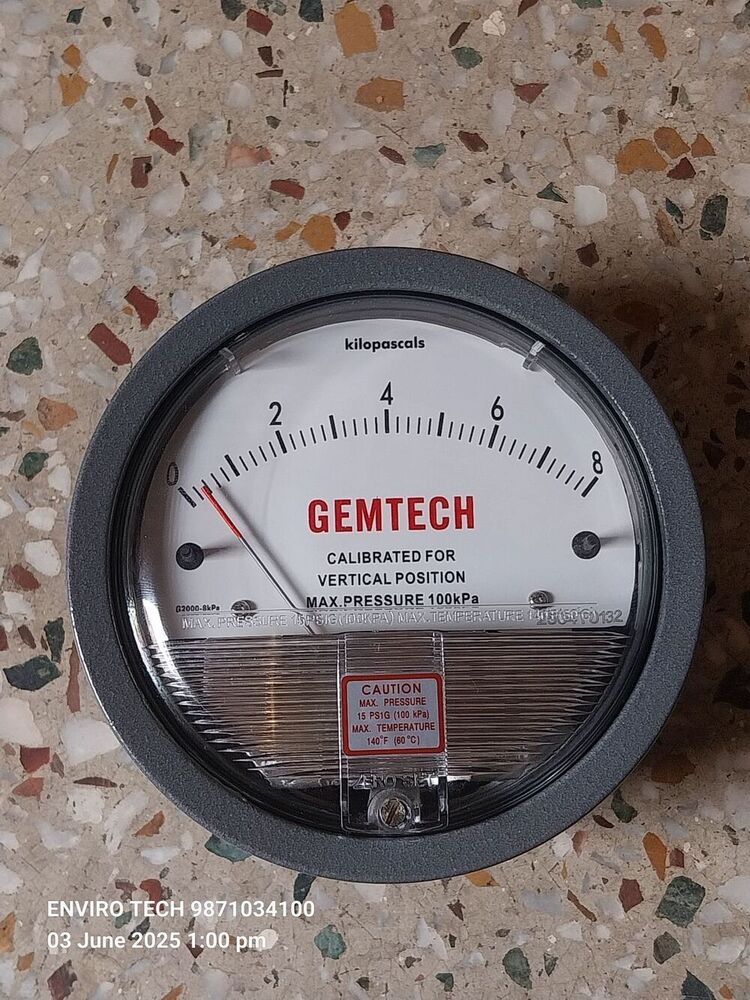 GEMTECH Differential Pressure Gauge Dealers Near Hospital Industry