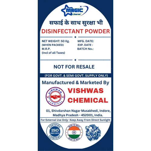 Disinfectant Chemicals Powder - Application: Industrial