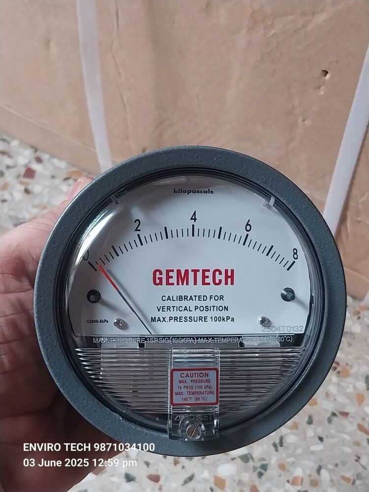 GEMTECH Differential Pressure Gauge Dealers Near Metro Hospital