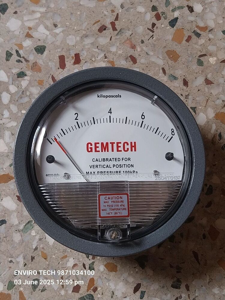 GEMTECH Differential Pressure Gauge Dealers Near Metro Hospital