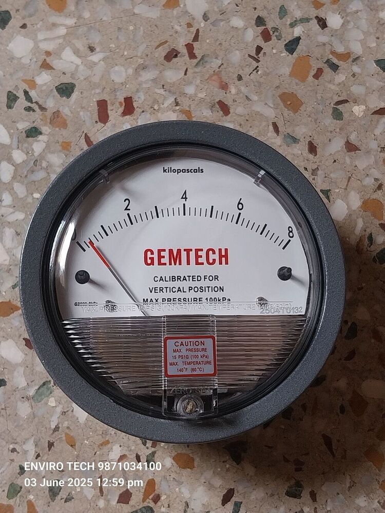 GEMTECH Differential Pressure Gauge Dealers Near Metro Hospital