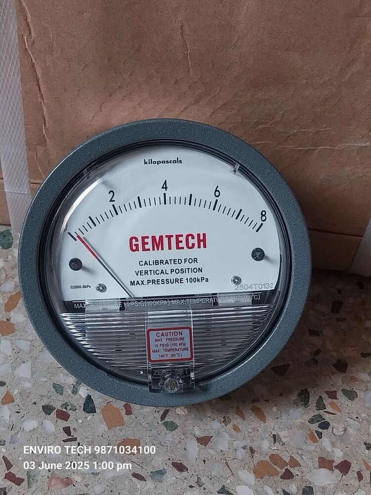 GEMTECH Differential Pressure Gauge Dealers Near Metro Hospital