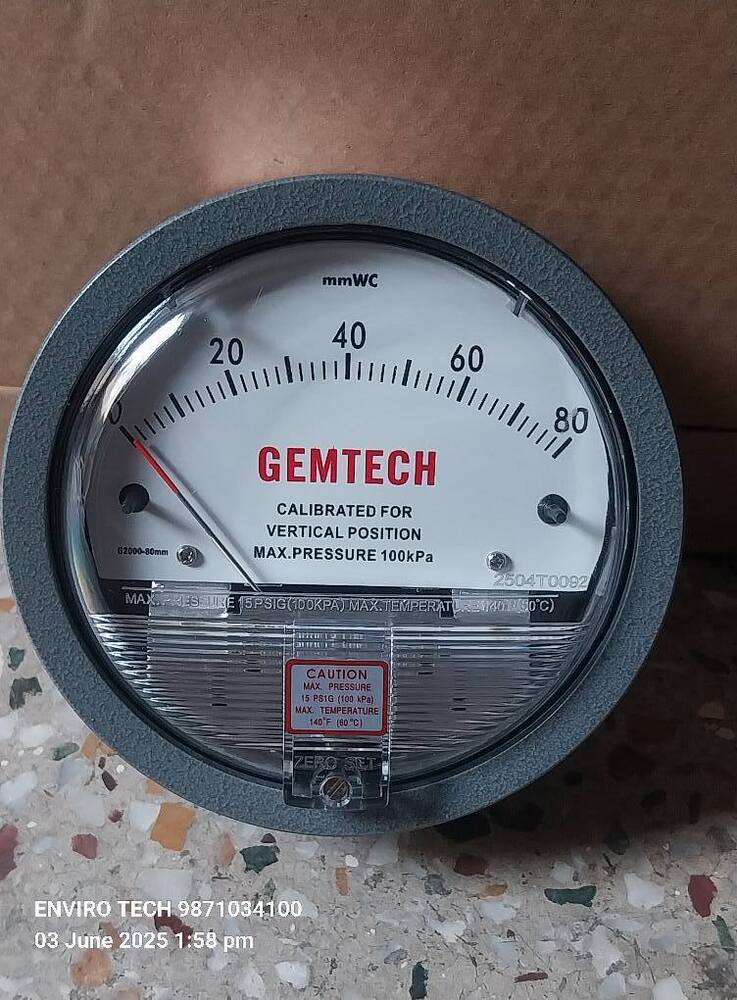 GEMTECH Differential Pressure Gauge Dealers Near National Heart Institute