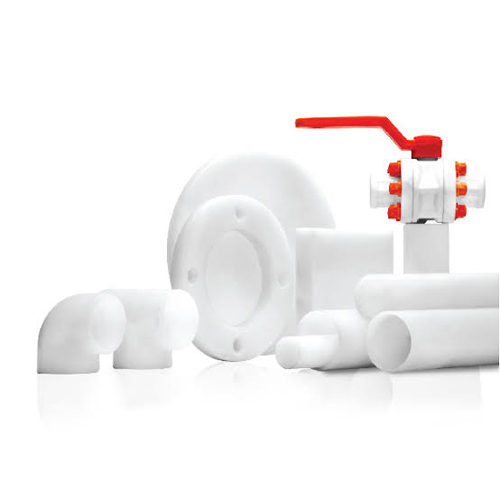 PVDF Pipes and Fittings - High-Quality Polyvinylidene Fluoride Material, Various Thicknesses, White Color, High Rated Pressure Capacity, Warranty