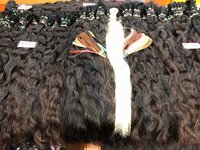 Natural Temple Look Curly Hair Extensions In Chennai - Application: Profesional