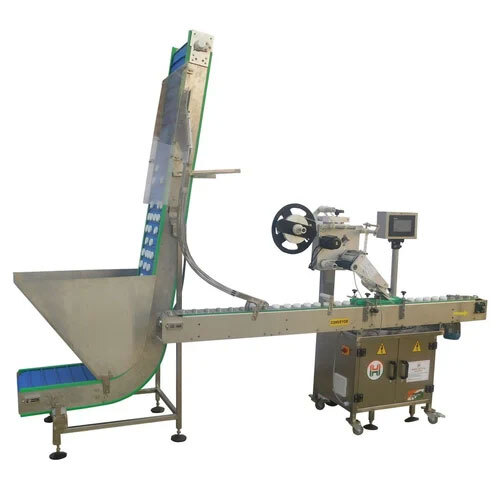 Cap Sticker Labeling Machine with Elevator