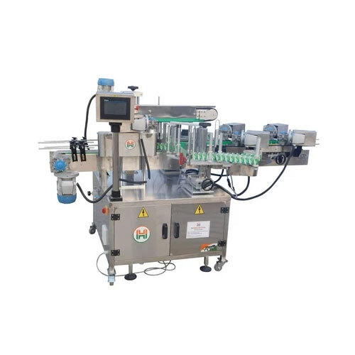 Honey Jar Front-Back Sticker Labelling Machine